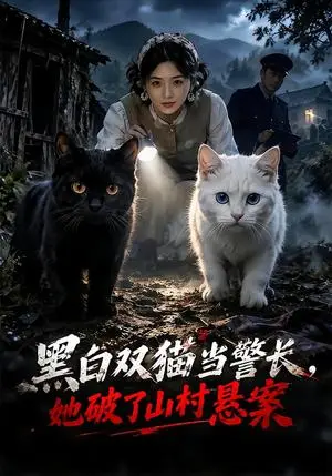 《黑白双猫当警长,她破了山村悬案(47集)李海蒂&时晓飞(夸克网盘)》短剧封面