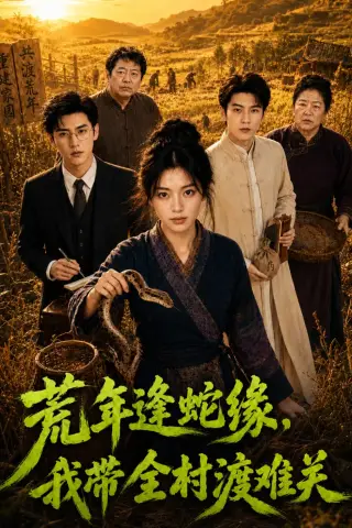 《荒年逢蛇缘，我带全村渡难关（40集）（夸克网盘）》短剧封面