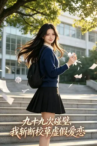 《九十九次碰壁，我斩断校草虚假爱恋（20集）AI短剧 (2026)》短剧封面