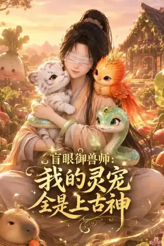 《盲眼御兽师：我的灵宠全是上古神（29集）（夸克网盘）》短剧封面