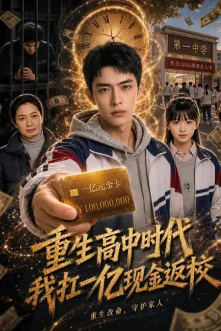 《重生高中时代我扛一亿现金返校（70集）AI短剧（百度网盘）》短剧封面
