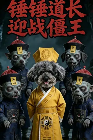 《锤锤道长迎战僵王（10集）AI短剧 (2026)》短剧封面