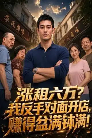 《涨租六万？我反手对面开店，赚得盆满钵满！（41集）（夸克网盘）》短剧封面