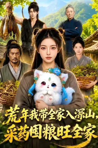 《荒年我带全家入深山，采药囤粮旺全家（92集）（百度网盘）》短剧封面