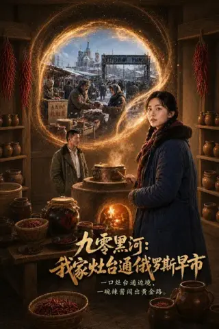 《九零黑河：我家灶台通俄罗斯早市（64集）Ai短剧（百度网盘）》短剧封面