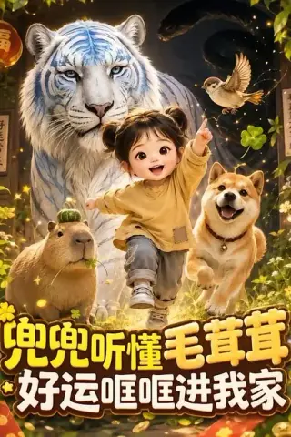 《兜兜听懂毛茸茸，好运哐哐进我家（100集）（夸克网盘）》短剧封面