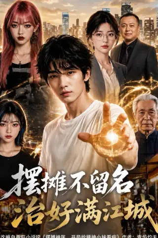 《摆摊不留名，治好满江城（70集）AI短剧（夸克网盘）》短剧封面