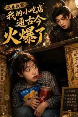 《花卷致富：我的小吃店通古今火爆了（111集）（百度网盘）》短剧封面