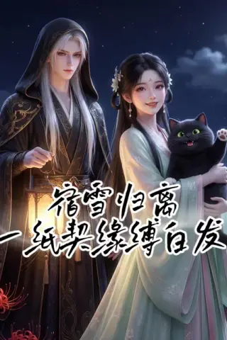 《宿雪归离：一纸契缘缚白发（88集）（百度网盘）》短剧封面