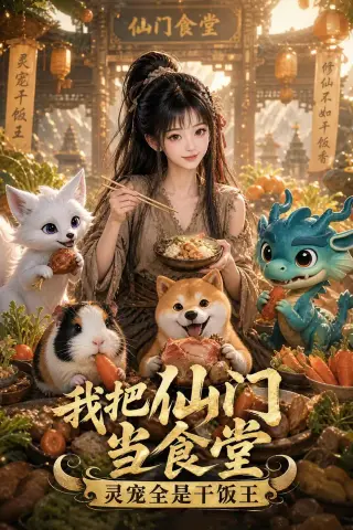 《我把仙门当食堂，灵宠全是干饭王（41集）AI短剧（夸克网盘）》短剧封面