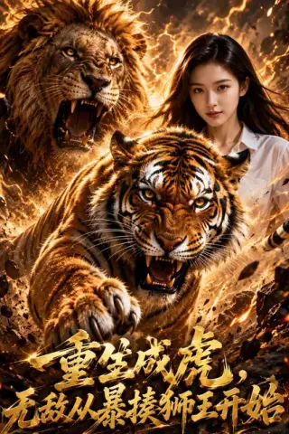 《重生成虎，无敌从暴揍狮王开始（80集）AI短剧（百度网盘）》短剧封面