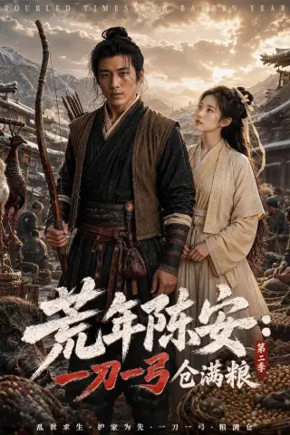《荒年陈安：一刀一弓仓满粮（44集）AI短剧（夸克网盘）》短剧封面