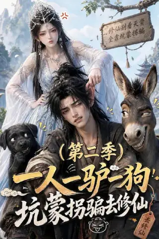 《一人一驴一狗坑蒙拐骗去修仙第二季（104集）（夸克网盘）》短剧封面