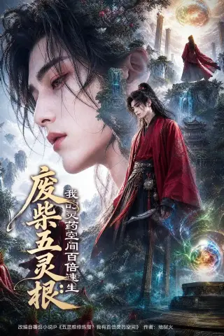 《废柴五灵根：我的灵药空间百倍速生（70集）AI短剧 (2026)》短剧封面