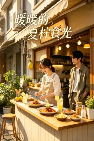 《暖暖的夏柠食光（59集）AI短剧 (2026)》短剧封面