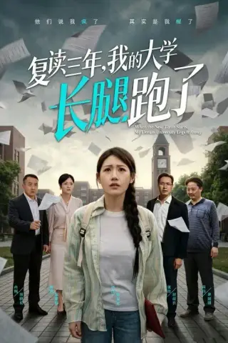 《复读三年，我的大学长腿跑了（60集）刘浔＆满满（1080P）（夸克网盘）》短剧封面