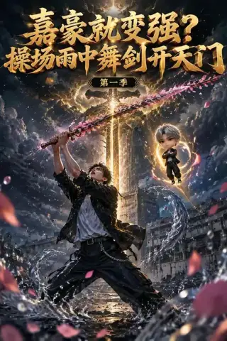《嘉豪就变强？操场雨中舞剑开天门第1季（154集）（夸克网盘）》短剧封面