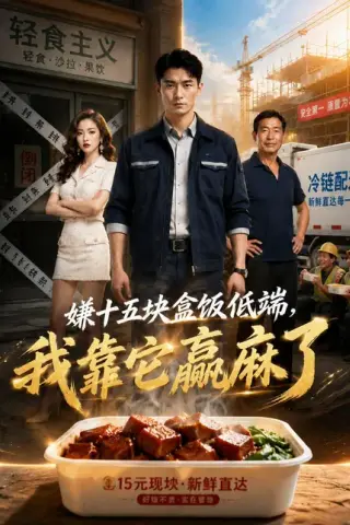 《嫌十五块盒饭低端，我靠它赢麻了（44集）AI短剧（百度网盘）》短剧封面