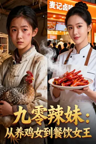 《九零辣妹，从养鸡女到餐饮女王（59集）Ai短剧（夸克网盘）》短剧封面