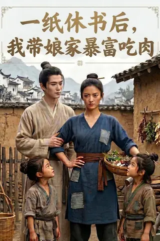 《一纸休书后，我带娘家暴富吃肉（88集）Ai短剧（百度网盘）》短剧封面