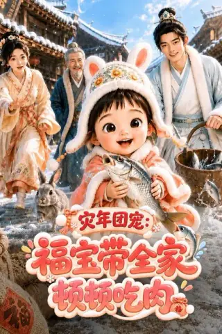 《灾年团宠：福宝带全家顿顿吃肉（125集）（百度网盘）》短剧封面