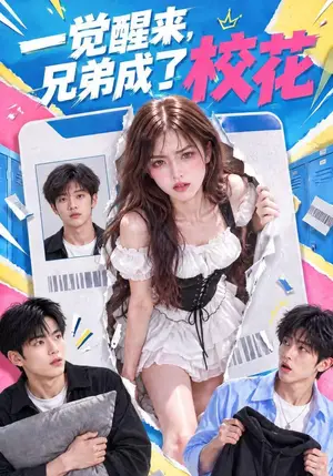 《一觉醒来，兄弟成了校花（80集）（夸克网盘）》短剧封面