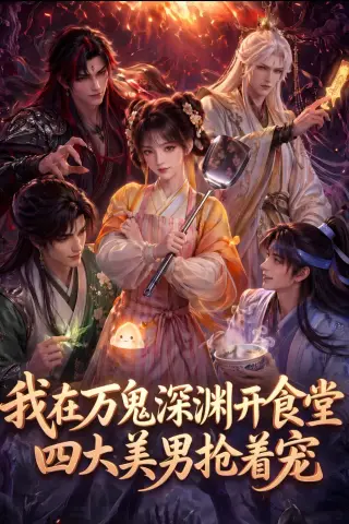 《我在万鬼深渊开食堂，四大美男抢着宠（60集）（夸克网盘）》短剧封面