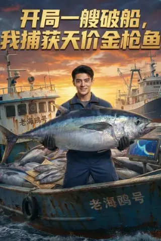 《开局一艘破船，我捕获天价金枪鱼（49集）Ai短剧（百度网盘）》短剧封面