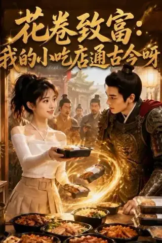 《花卷致富：我的小吃店通古今呀（80集）AI短剧 (2026)》短剧封面