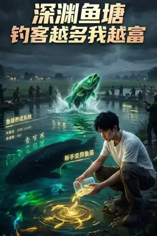 《深渊鱼塘：钓客越多我越富（63集）Ai短剧（百度网盘）》短剧封面