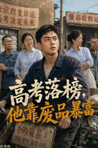 《高考落榜，他靠废品暴富（42集）AI短剧（夸克网盘）》短剧封面