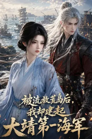 《被流放荒岛后，我建起了大靖第一海军（99集）AI短剧 (2026)》短剧封面