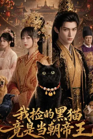 《我捡的黑猫竟是当朝帝王（63集）（百度网盘）》短剧封面