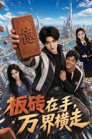 《板砖在手，万界横走（70集）AI短剧（夸克网盘）》短剧封面