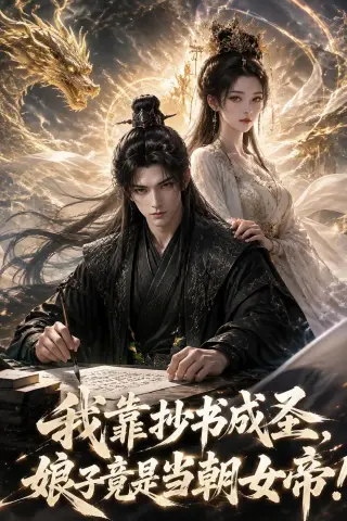 《我靠抄书成圣，娘子竟是当朝女帝！（113集）（夸克网盘）》短剧封面