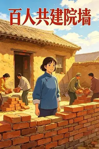 《百人共建院墙（64集）动漫（百度网盘）》短剧封面