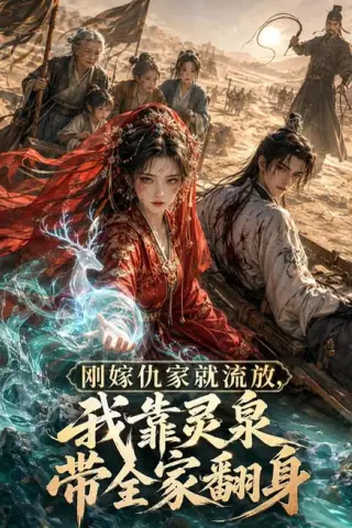 《刚嫁仇家就流放，我靠灵泉带全家翻身（124集）（夸克网盘）》短剧封面