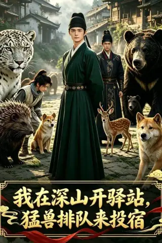 《我在深山开驿站，猛兽排队来投宿（65集）（夸克网盘）》短剧封面