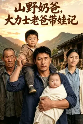 《山野奶爸，大力士老爸带娃记（117集）AI短剧（百度网盘）》短剧封面