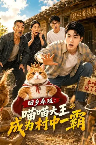 《回乡养殖：喵喵大王成为村中一霸（80集）AI短剧（夸克网盘）》短剧封面