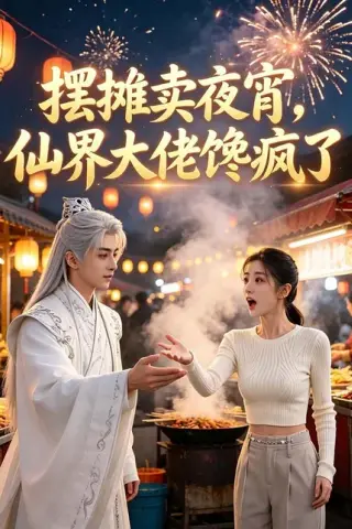 《摆摊卖夜宵，仙界大佬馋疯了（60集）AI短剧（百度网盘）》短剧封面