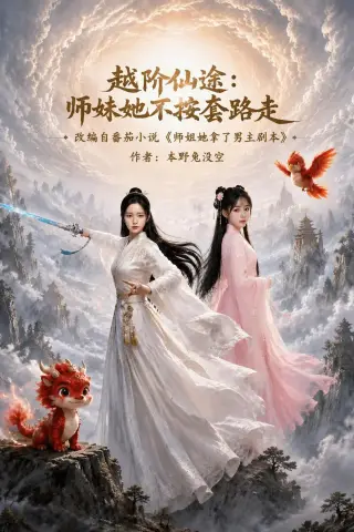 《越阶仙途：师妹她不按套路走（70集）AI短剧（夸克网盘）》短剧封面
