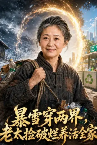 《暴雪穿两界，老太捡破烂养活全家（81集）（夸克网盘）》短剧封面