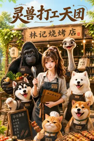 《灵兽打工天团（58集）（夸克网盘）》短剧封面