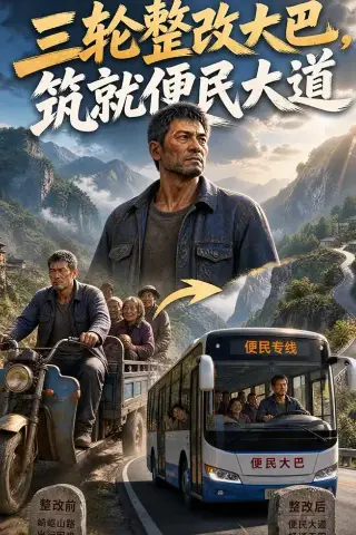 《三轮整改大巴，筑就便民大道（45集）AI短剧（夸克网盘）》短剧封面