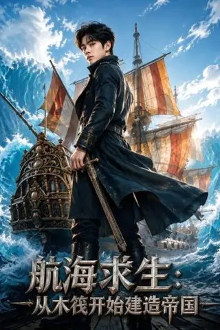 《航海求生：从木筏开始建造帝国（74集）AI短剧（百度网盘）》短剧封面