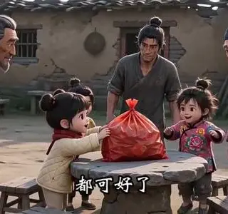 《萌宝芽芽之两届穿梭救村子（73集）（夸克网盘）》短剧封面