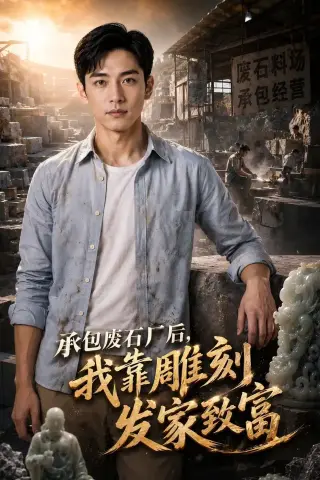 《承包废石厂后，我靠雕刻发家致富（27集）AI短剧（夸克网盘）》短剧封面