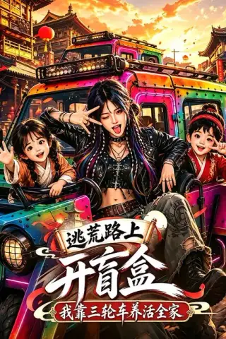 《逃荒路上开盲盒，我靠三轮车养活全家（84集）（夸克网盘）》短剧封面