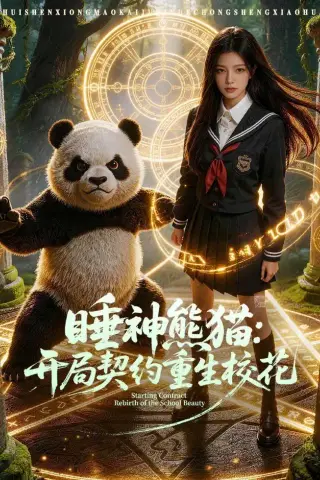 《睡神熊猫：开局契约重生校花（93集）AI短剧（夸克网盘）》短剧封面